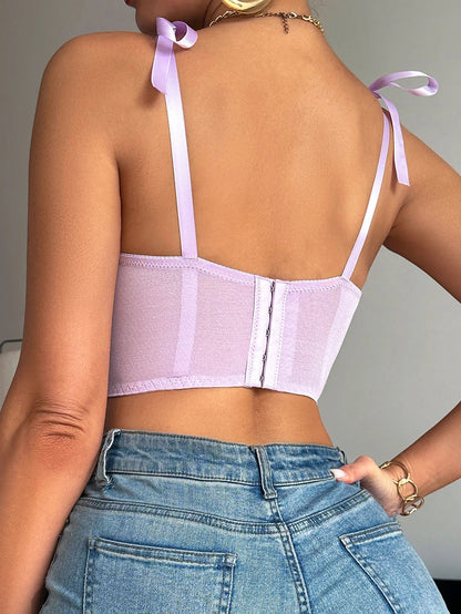 1Pcs Women's Sexy Bra Mesh Bustier Crop Top Floral Embroidery Push up Bra Hollow Out Lace Ladies' Underwear