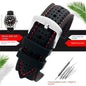 Samsung Galaxy Watch 7, 6, 5, 4 & FE Stitched Perforated Silicone Band