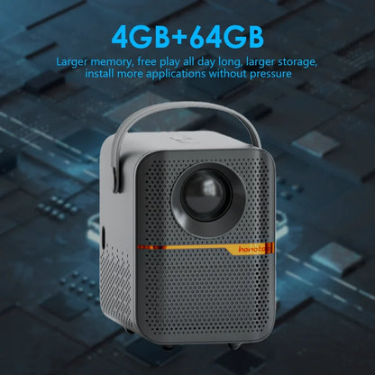 HONGTOP P10 Smart 4K Android WiFi Portable 1080P Home Theater Video LED Bluetooth Mini Projector 4GB 64GB Android 10  Projector