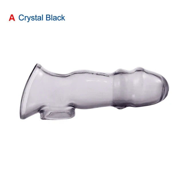 Dildo Enlargement Penis Sleeve Sex Toy for Men Delay Ejaculation Firmly Cock Extender Reusable Condom Dildo Enhancer Sex Product