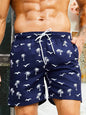 Men's Board Shorts Swim Shorts Swim Trunks Drawstring Elastic Quick Dry Short Beach Hawaiian Casual Black White Micro-elastic