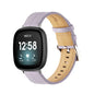 Fitbit Versa 4, 3, 2 & Sense 2 Leather Band with Contrast Stitching