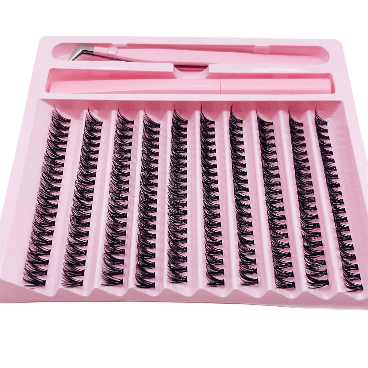 Cluster Lashes D Curling False Eyelash Clusters 200pcs DIY Lash Extension Kit With Bond And Tweezers