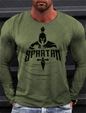 Sparta Vintage Graphic Men's Long Sleeve T-shirt for Men Clothing Casual Tops Tee Fashion 3D Full Printing Tshirt Streetwear