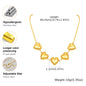 Waterproof Stainless Steel Heart Statement Necklace for Women, Non Tarnish 18k Gold Plated Party Jewelry