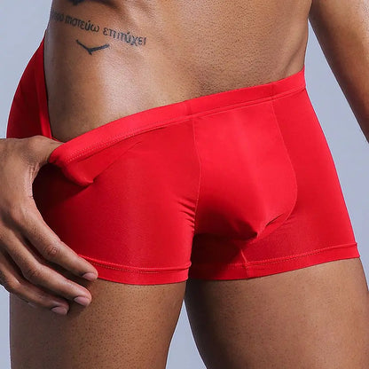 Man Underpants Boxershorts Ice Silk Cool Men Boxer Trunk Underwear Men’s Panties Pajama Shorts Loungewear Arrow Pants