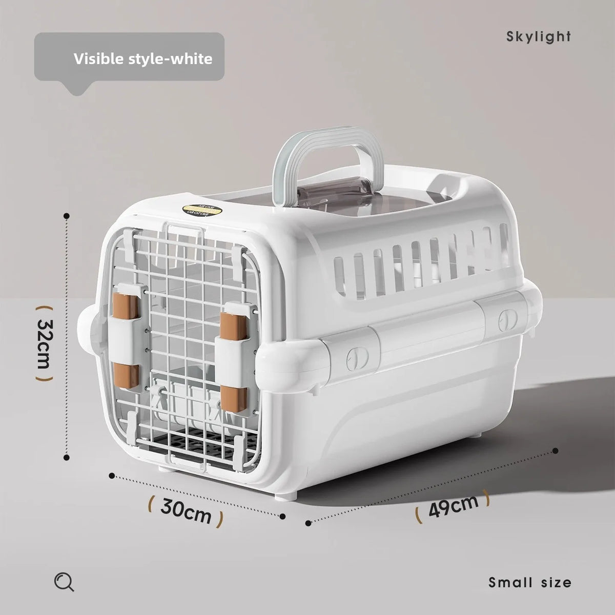 Mobile Pet Carrier Plastic Wire Door Top or Front Loading Pets Up To 20LBS Fully Breathable Perfect for Traveling/Hiking/Camping