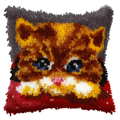 Cats Latch Hook Kits Pillow Cover
