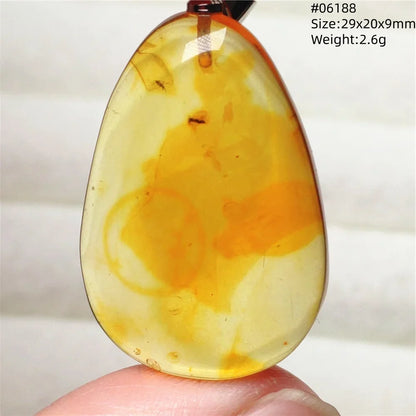 Natural Amber Pendant From Baltic Flower Yellow Amber Water Drop Women Men Jewelry Reiki Stone Women Men AAAAAAA