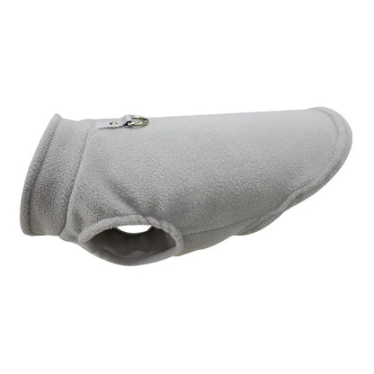 Europe, America, Amazon pet clothes, dog clothes, thickened solid color fleece vest belt, traction pet supplies in stock