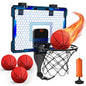 Basketball Hoop Wall-mounted Indoor Training Home Kids Basketball Toy,with 7 LED Lights Scoreboard 3 Play Modes,Mini Basketball Hoop Set For Kids Outdoor Games