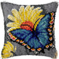 Knot Pillow Package Latch Hook Kit Cushion Pillowcase Kussen Set For Needlework DIY Butterfly Flower Plant Series Latch Hook Kit