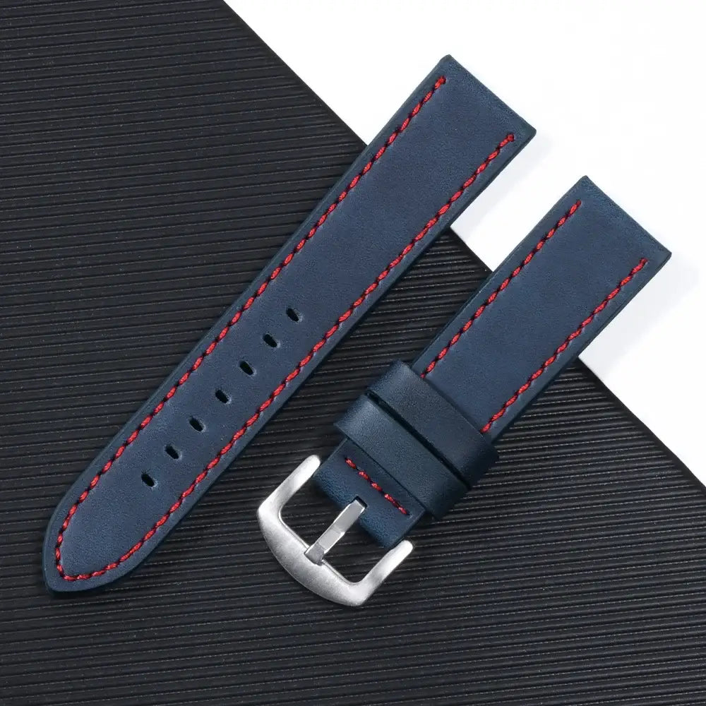 Suunto Race, Vertical & 9 Peak Leather Band with Stitching Options