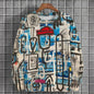Street Graffiti Graphic Men's Clothes Long Sleeves Pullover Sweatshirt 3D Printed Colorful Streetwear Harajuku Popular Hoodies