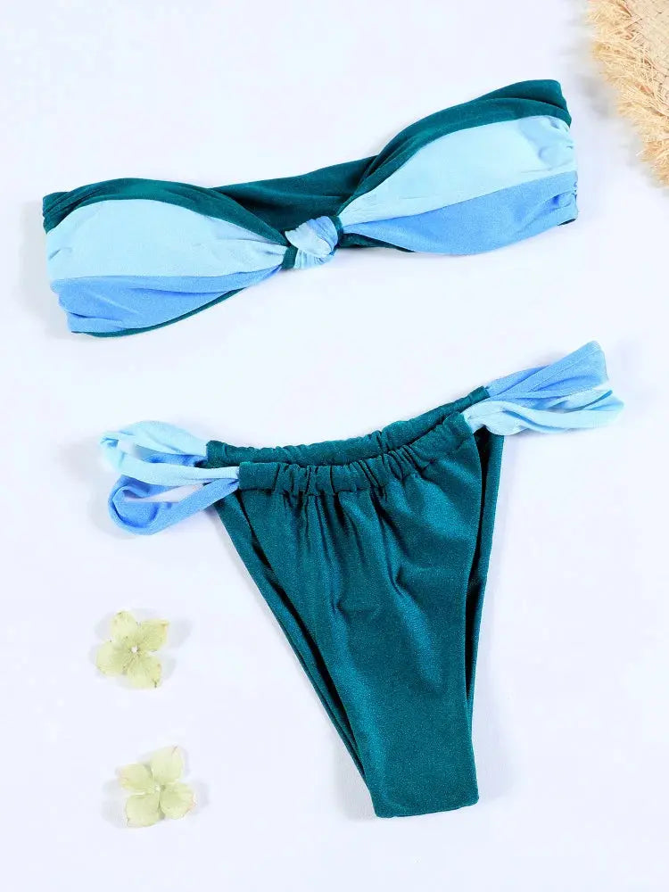 Accessories Sexikinis Swim Earth Tone Two-Piece Women's Swimsuit Chic & Flattering
