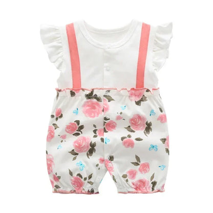 3-18 Month Baby Summer Clothes Rompers Girls Overalls Short Sleeve