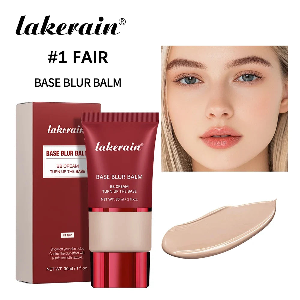 Lakerain Matte Foundation Base Cream Long-lasting Soft Focus Matte Natural Fit Coverage Concealer Waterproof Face Base Makeup