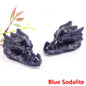 Dragon Head Statue Natural Gemstone - Blue Sodalite