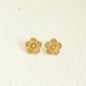 14K Gold Plated Stainless Steel Necklace Woman Five Leaf Petals Double