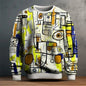 Street Graffiti Graphic Men's Clothes Long Sleeves Pullover Sweatshirt 3D Printed Colorful Streetwear Harajuku Popular Hoodies