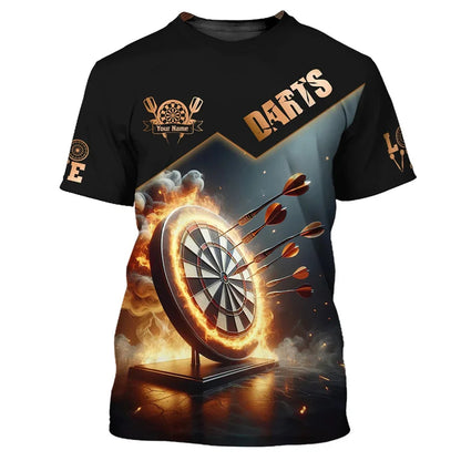 Fashion 3d Printed Darts T Shirt For Men Hot Sale Loose Short Sleeves Unisex Summer Street Tee Shirts Game Dart Pattern T-shirt