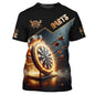 Fashion 3d Printed Darts T Shirt For Men Hot Sale Loose Short Sleeves Unisex Summer Street Tee Shirts Game Dart Pattern T-shirt