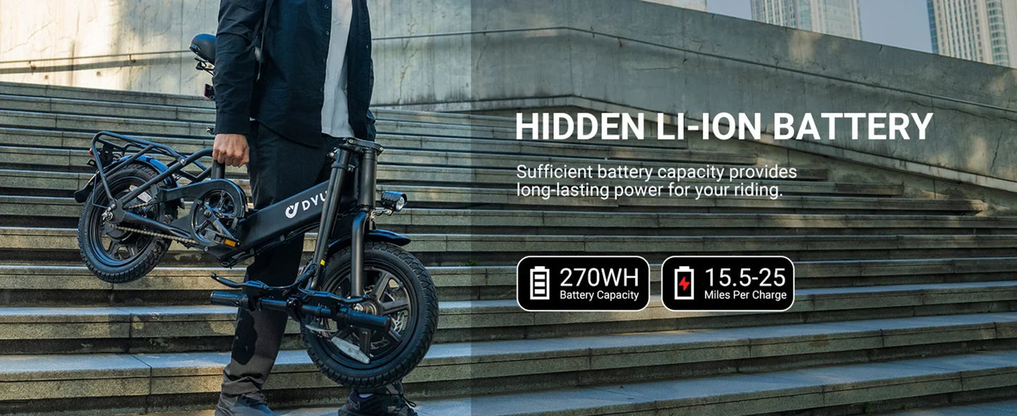 eBike Boys DYU-C3 Folding Electric Bike - Compact Aluminum Design