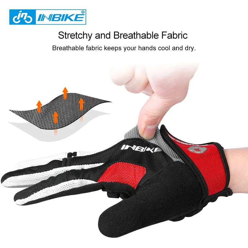 INBIKE Full Finger Gel Padded Touchscreen Gloves