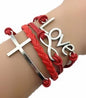 New Year Christmas Gifts Bangle Love Cross Infinite Handwoven Bracelet Bracelet