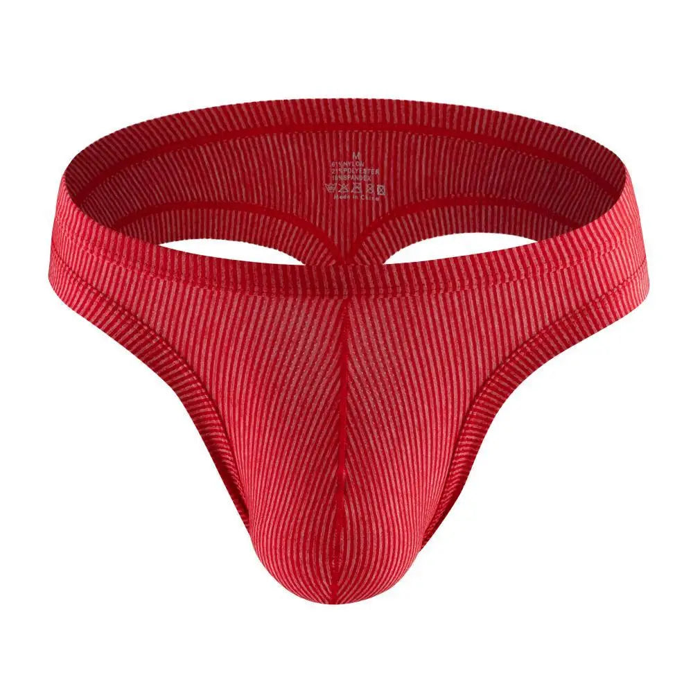Men's Underwear Breathable T-Back Sexy Thongs G-String Big Penis Pouch Thong Panties Male Lingerie Underpants Briefs