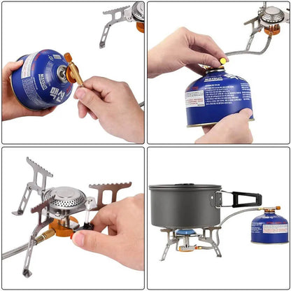 Camping Gas Stove Outdoor Tourist Burner Big Power Heater Tourism