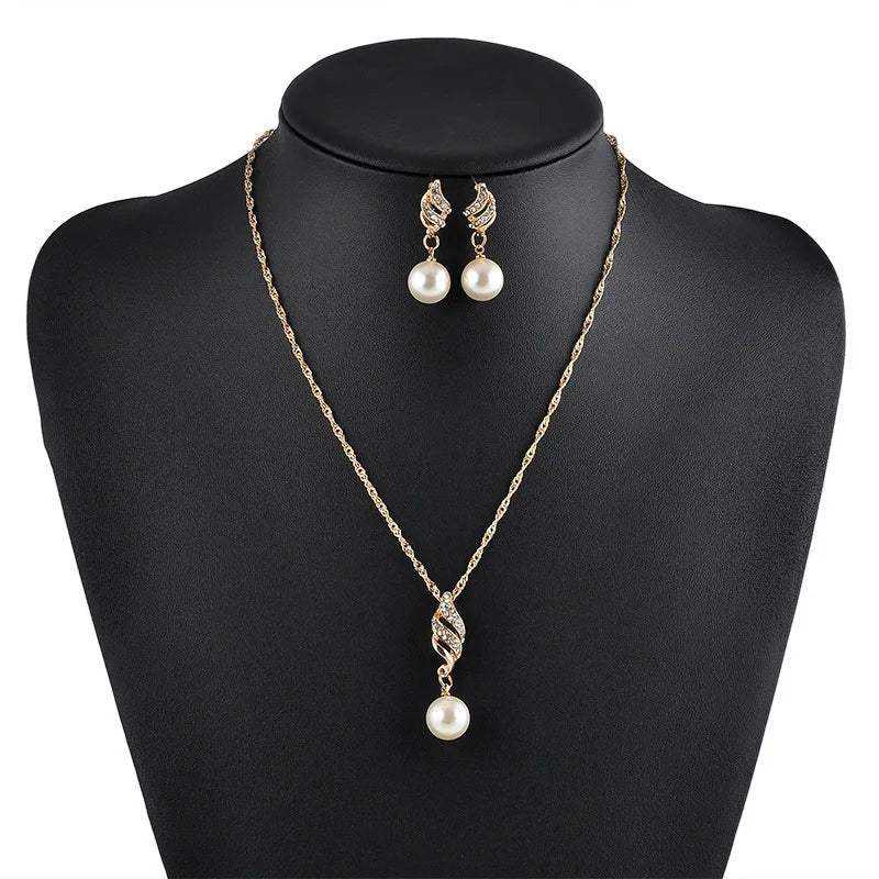 Fashion Silver Color Necklace Earrings Cubic Zirconia Jewelry Sets Elegant Crystal Zircon Jewelry Women Wedding Jewelry Set