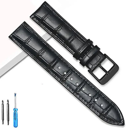 TicWatch Pro 5, Pro 3 & E3 Crocodile-Embossed Leather Buckle Band