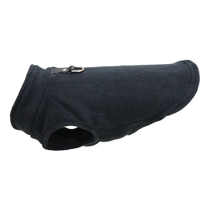 Europe, America, Amazon pet clothes, dog clothes, thickened solid color fleece vest belt, traction pet supplies in stock
