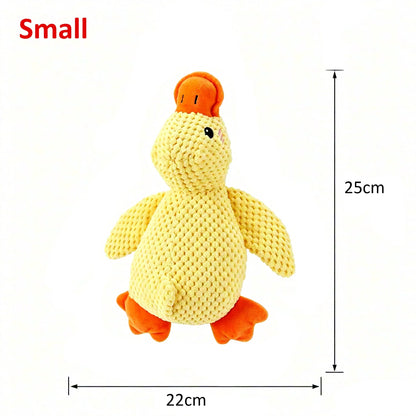 1/3pcs Yellow Duck Dog Toy Chew Resistant Interactive Pet Plush Toy