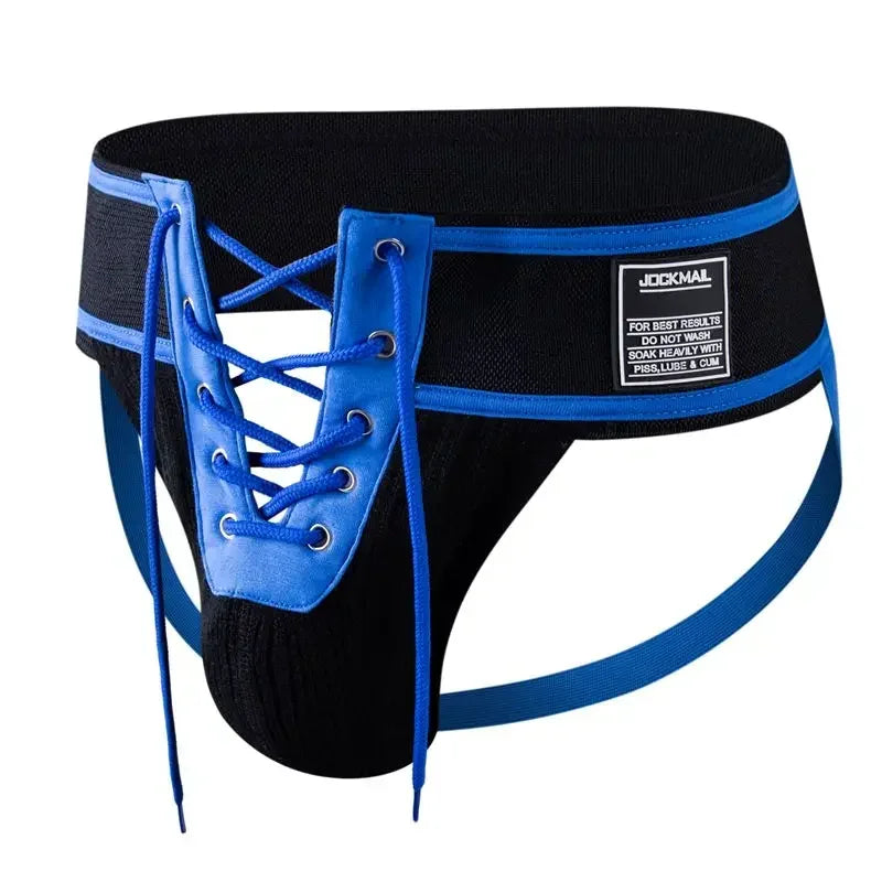 Men's Underwear Men Sexy Briefs Jockstrap Front Pouch Open Tether Binding Straps Panties Thongs Underpants Gay Slip Homme Srting