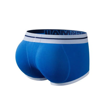 JOCKMAIL Brand sexy men underwear bulge enhancing men Boxer include Penis pad and hips buttocks double Removable push up cup