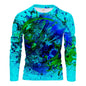 Fashion Colorful Graffiti 3d Printed Men's Long Sleeve Top Trend Creative T-Shirt Casual Loose O Collar Quality Comfortable Top
