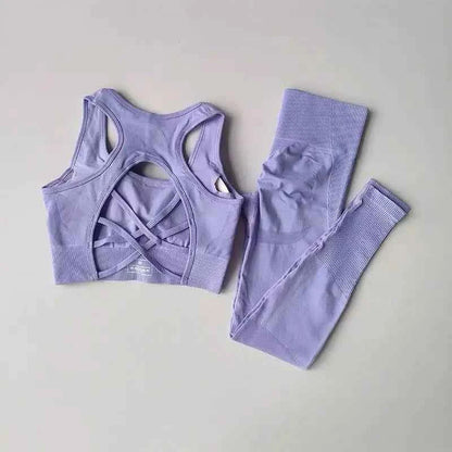 2PCS Women's Sports Bra & Leggings Yoga Set