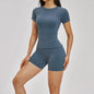 Gym Set 2PCS Yoga Suit Sports Outfit Women Tracksuit Running Workout Clothes Short Sleeves Sport Bra Athletic Wear Yoga Clothing