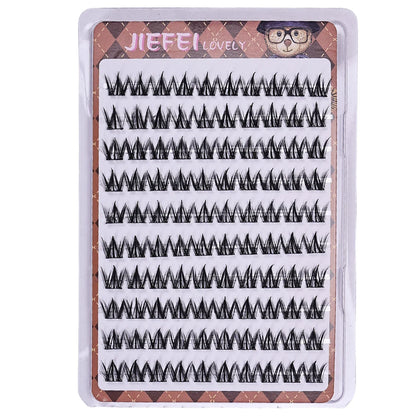 Glue-free Thick Natural Curling Self-adhesive False Eyelashes with W-shaped Design for Voluminous Manga Eyes