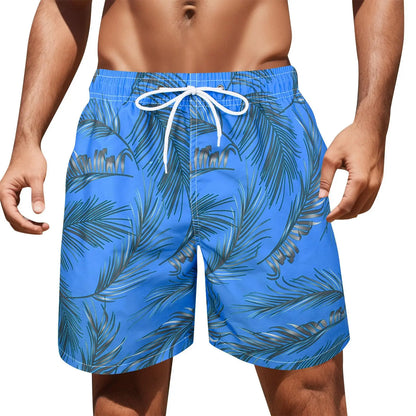 Men's Palm Tree Pattern Beach Shorts Boys Summer Cool Hawaii 3D Printed Casual Swim Trunks Quick Dry Surfboard Shorts