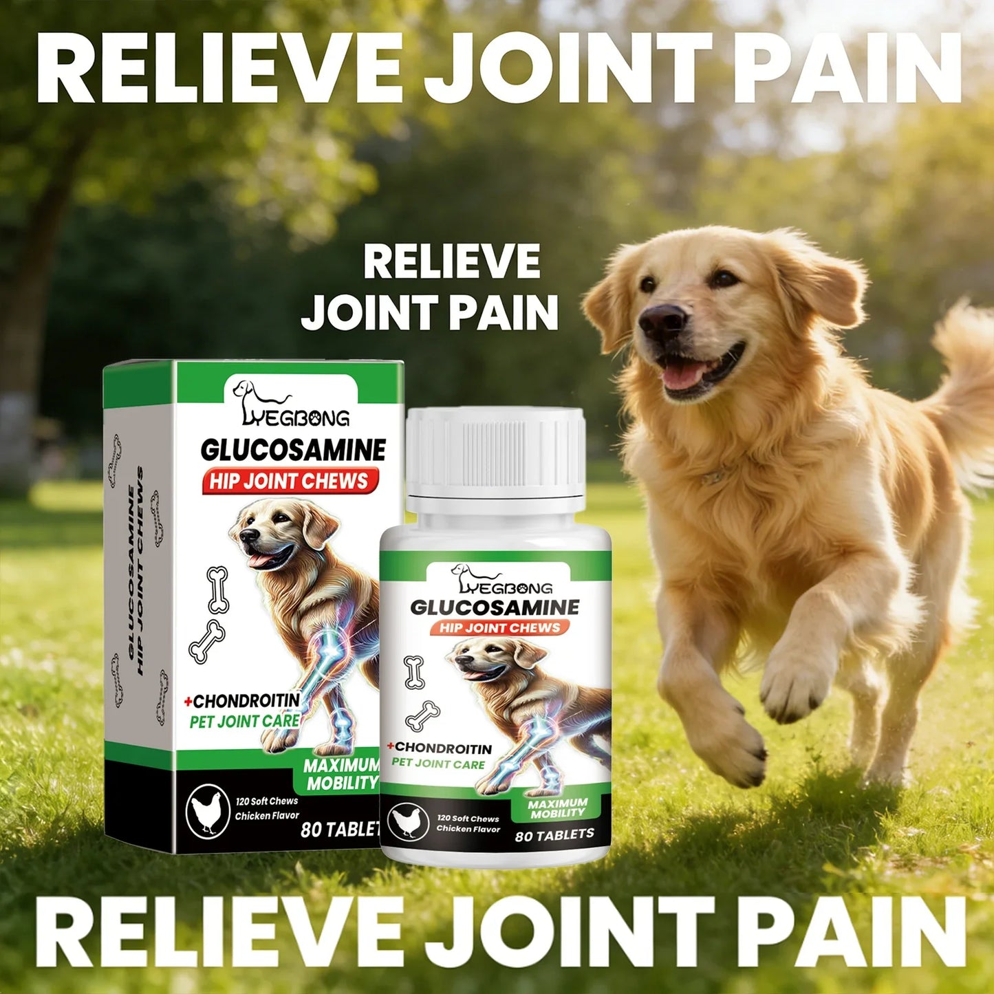 Pet Joint Chew Nourishing Alleviating Joint Discomfort Enhance Vitality Cartilage Tissue Joint Care Tablets Nutrition Supplement