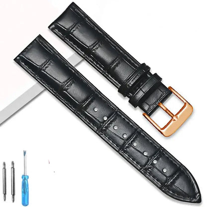 TicWatch Pro 5, Pro 3 & E3 Crocodile-Embossed Leather Buckle Band