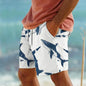 Men's Hawaiian Swim Trunks 3D Shark Print Beach Shorts Quick Dry Outdoor Leisure Sports Shorts Swimwear Fashion Men's Shorts