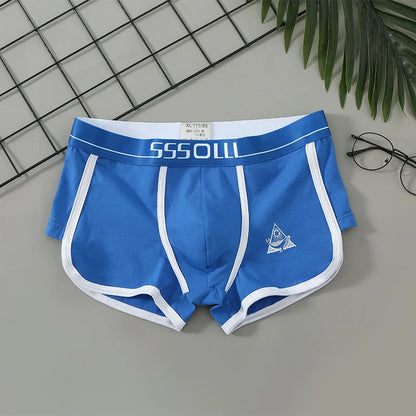 Large Size Men Cotton Underpants Breathable Comfortable Underwear Mid-rise Boxer Shorts Fashion Printed Sexy U Pouch Panties