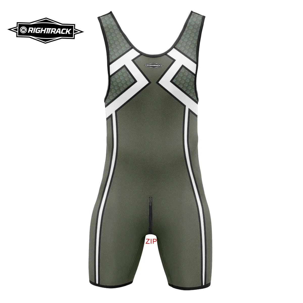 Men's Singlet Zipper Front Back Dog Man Play Bodysuits