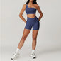 Skinny Sports Sets Women's Tracksuit Scrunch Butt Fitness Suits Push-Up Sexy Workout Sportswear Tights Short Activewear Woman