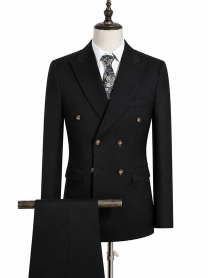 ST Cassy Elegant Man Suit 2 Piece Set Modern Wedding Party Outfit Suits for Men Stylish Business Office Suit Banquet Attire