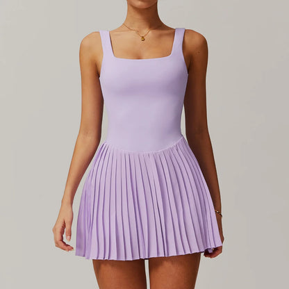 Tennis Jumpsuit with Pockets & Pleats